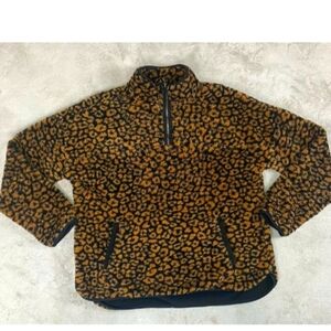 Time and tru fleece jacket women Large, cheetah